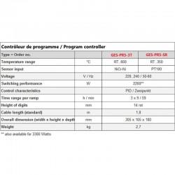 Plaque chauffante et bain de sable | Contrôleur de programme PR5-3T et PR5-SR pour plaque chauffante de précision Gestigkeit ...