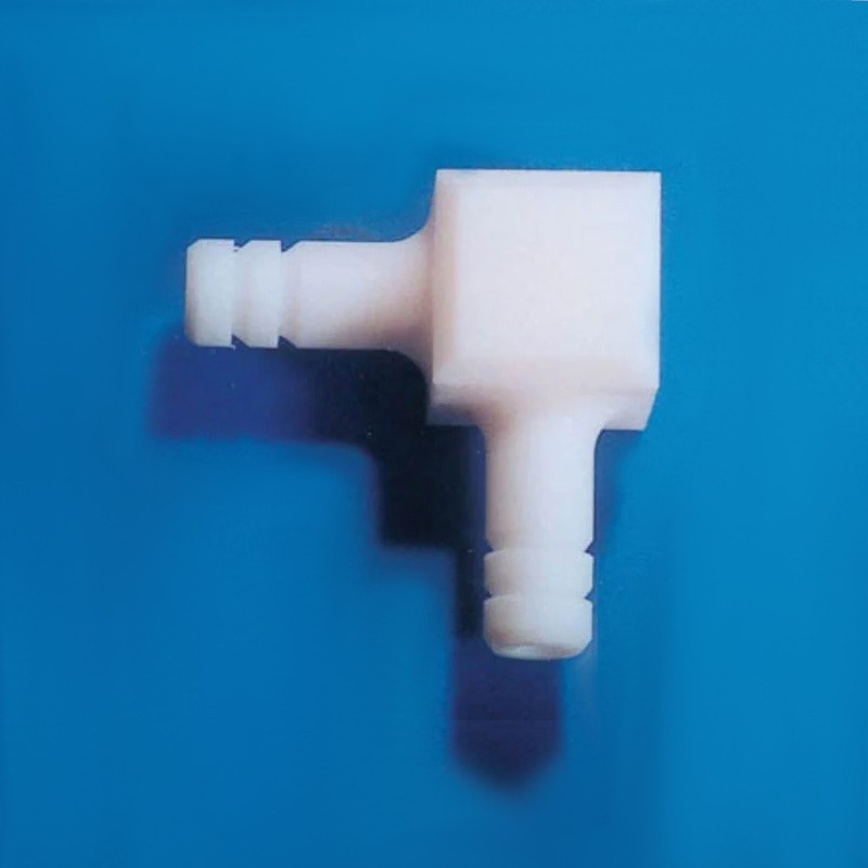 Raccord et tuyau de laboratoire | Raccord cannelé Téflon PTFE angle 90° Cowie technology™ 7 modèles | COW-016100252 Raccord et tuyau de laboratoire | Raccord cannelé Téflon PTFE angle 90° Cowie technology™ 7 modèles | COW-016100252