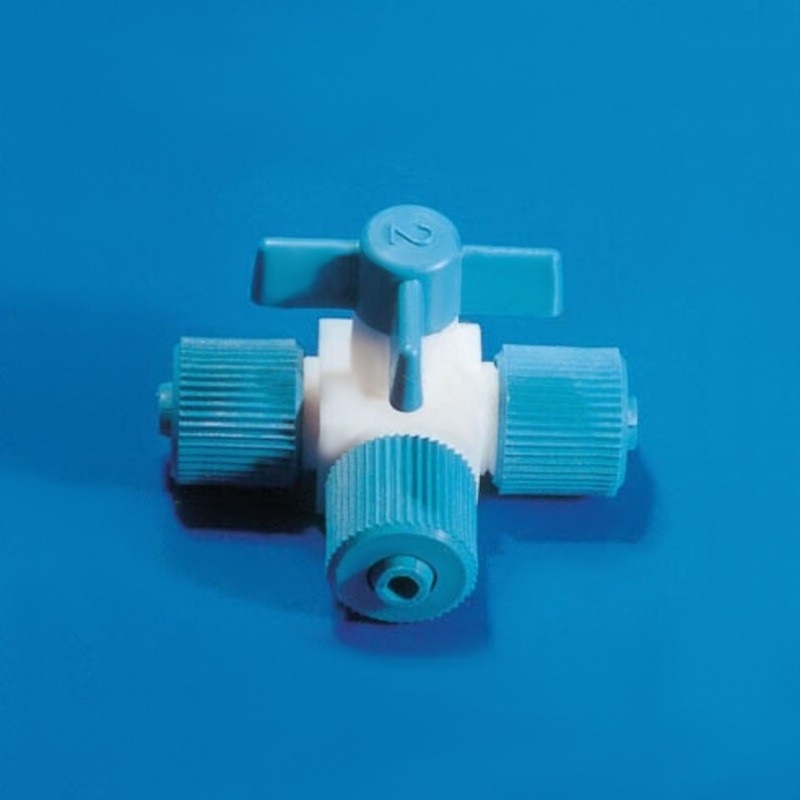Raccord et tuyau de laboratoire | Vanne avec écrous de blocage Téflon PTFE en T Cowie technology™ 3 modèles | COW-016130262 Raccord et tuyau de laboratoire | Vanne avec écrous de blocage Téflon PTFE en T Cowie technology™ 3 modèles | COW-016130262