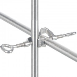 Noix de serrage | Noix de serrage inox double angle 90° et 180° pour tige de 16 mm de diamètre Bochem | BOC-5301