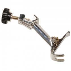 Pince pour statif | Pince pour burette et thermomètre automatique métal chromé Ø 25 mm avec noix de serrage | BOC-5625