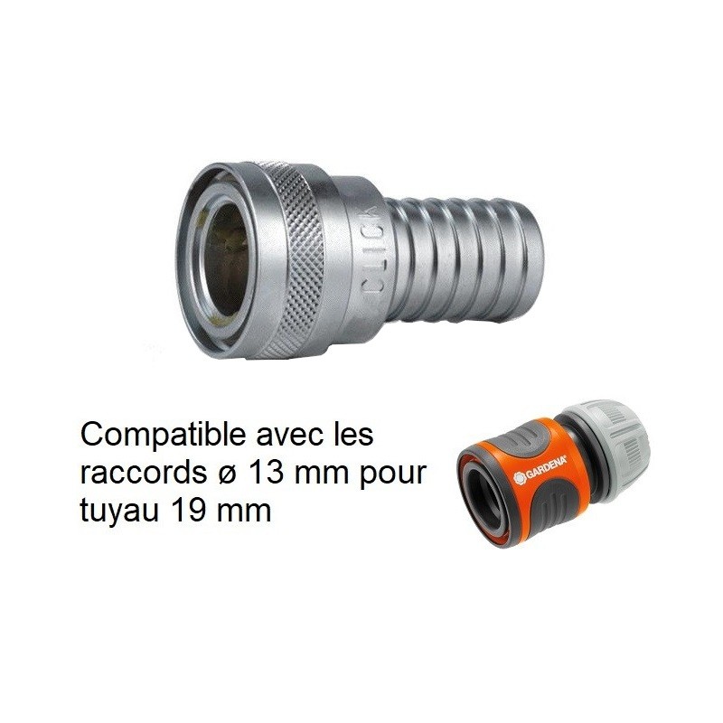 Raccord rapide d'arrosage laiton | Raccord rapide arrossage laiton chromé NITO 5951SA3 1/2" x embout 3/4" | AK5951SA3 Raccord rapide d'arrosage laiton | Raccord rapide arrossage laiton chromé NITO 5951SA3 1/2" x embout 3/4" | AK5951SA3