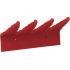 Vikan Support fixation mural 240 mm 6 couleurs 0615 : Couleur:Rouge