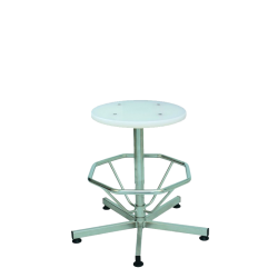 Siège Inox | Tabouret Inox 316L avec repose pieds assise en V-Korr Kango 730 mm | KAN-0042