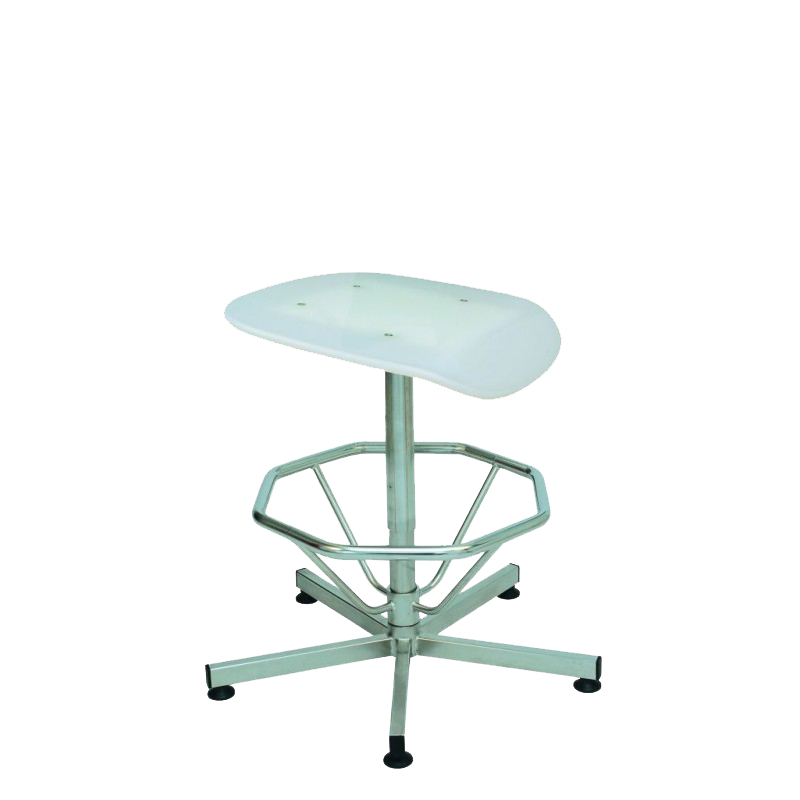 Siège Inox | Assis debout repose pieds Inox 316L assise en V-Korr 780 mm Kango | KAN-0044