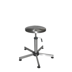 Siège Inox | Tabouret tout Inox assise ronde en inox Kango 660 mm | KAN-0801