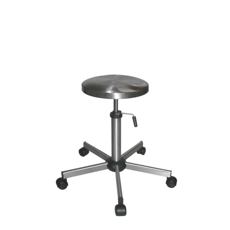 Siège Inox | Tabouret tout Inox sur roulettes assise ronde en inox Kango 660 mm | KAN-0803