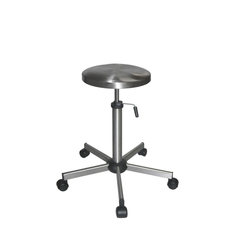 Siège Inox | Tabouret tout Inox sur roulettes assise ronde en inox Kango 800 mm | KAN-0804