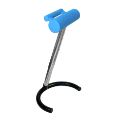 Siège Inox | Assis debout Inox 316L - assise polyuréthane bleu - Kango - 990 mm | KAN-0037