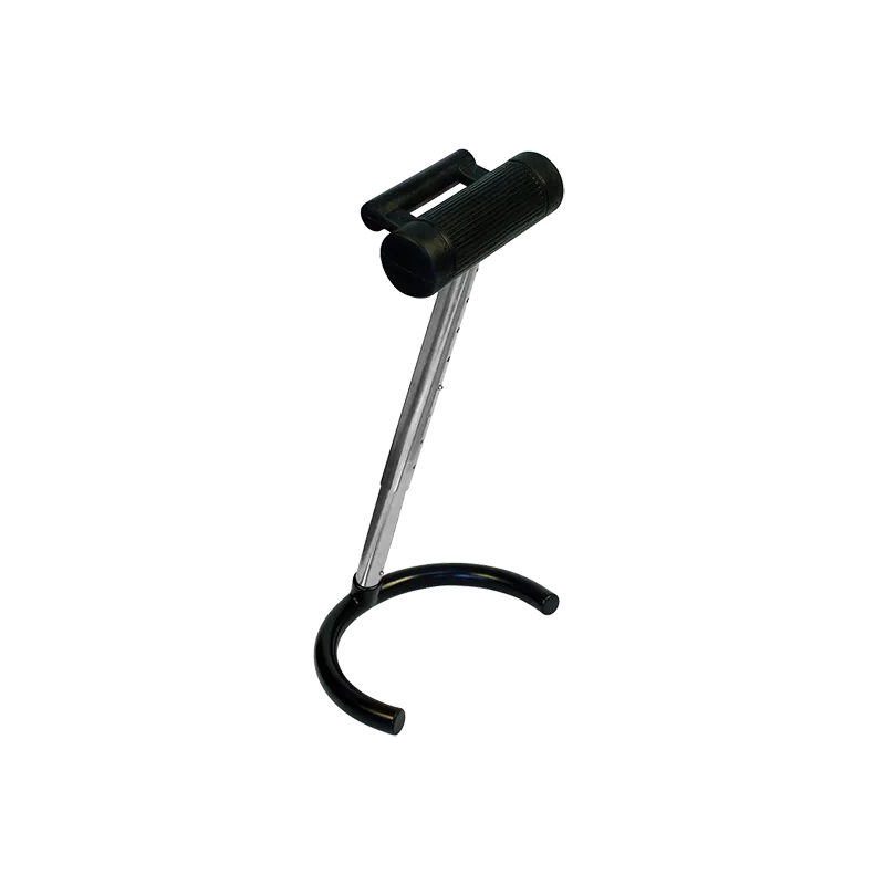 Siège Inox | Assis debout Inox 316L assise polyuréthane noir Kango 990 mm | KAN-0007