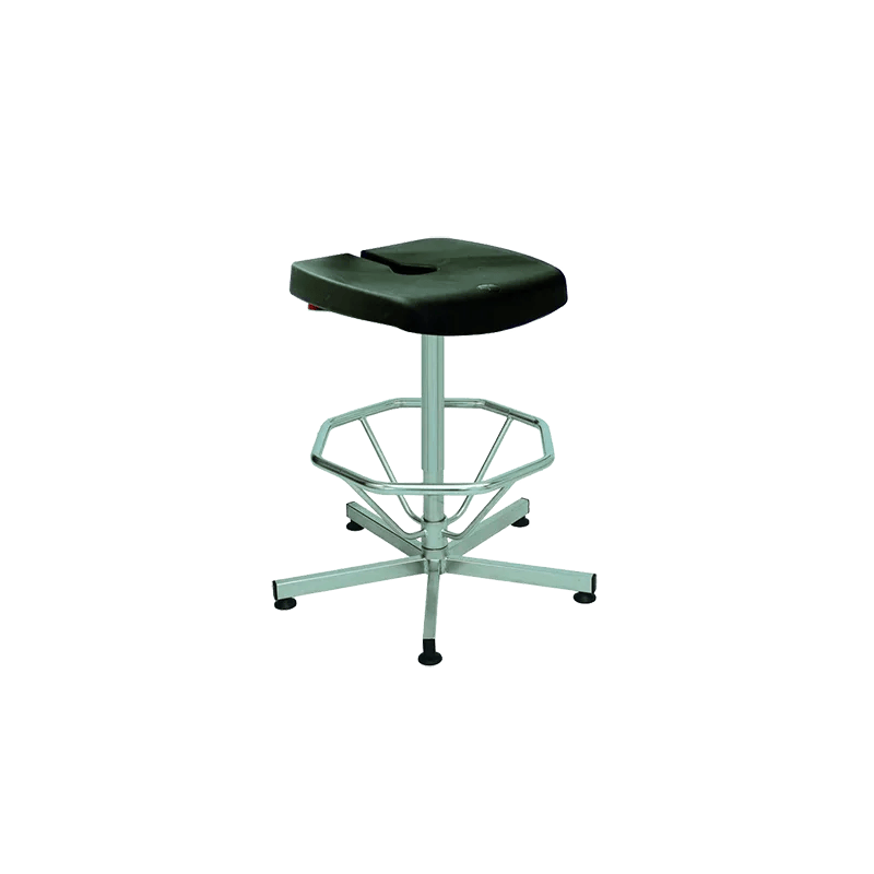 Siège Inox | Tabouret Inox repose pieds assise polyuréthane Kango 810 mm | KAN-0904