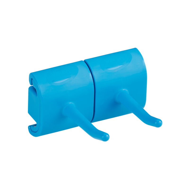 Support brosserie | Vikan Support Mural Hygiénique Module Double Crochet 82 mm 6 couleurs 10143 | VIK-10143_1