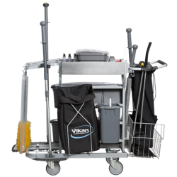 Nettoyage collectivité  | Vikan Chariot de nettoyage des toilettes 60 cm 990125 | VIK-990125