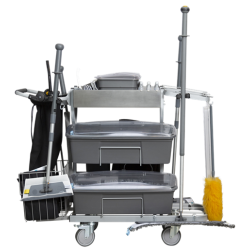 Nettoyage collectivité  | Vikan Chariot de nettoyage des toilettes 60 cm 990125 | VIK-990125