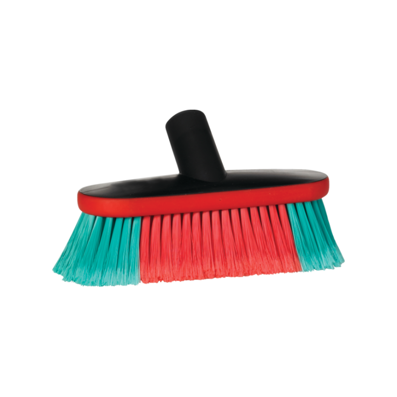 Brosse Transport et voiture | Vikan Brosse à passage d'eau souple/fleurée noire 225 mm 526952 | VIK-526952