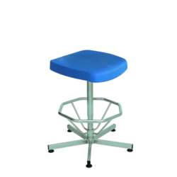 Siège Inox | Siège semi-assis Inox 316L avec repose pieds assise polyuréthane Kango 750 mm | KAN-0304