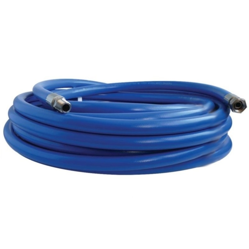 Tuyau flexible alimentaire et industriel | Tuyau flexible bleu alimentaire 1/2" -35° à +100°C 30 bar avec raccord 1/2" inox 3...