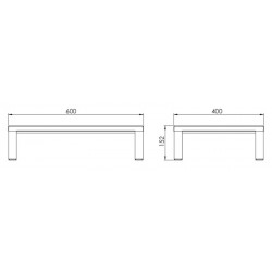 Estrade et marche pieds inox | Estrade inox pointe diamand 600 x 400 x H 150 mm | AGE-749