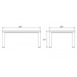 Estrade et marche pieds inox | Estrade monobloc inox 600 x 400 x H 300 mm | AGE-739N