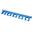 Rail aluminium 515 mm 5 supports de 20 à 30 mm  7 couleurs HD6 : Couleur:Bleu