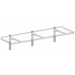 Rayonnage inox | Tablette murale en inox étagère pleine 2 niveaux | AGE-TM4.6002N