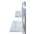Étagère multifonction en fil d'inox pour chariot de bloc ST103 - ST109 : Dimensions:600 x 180 x H 150 mm