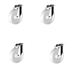 Chariot Inox | Option quatre roues pivotantes inox diamètre 125 mm | AGE-RPP125_1