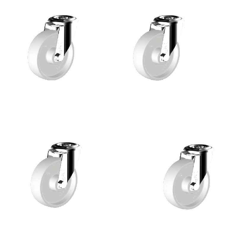 Chariot Inox | Option quatre roues pivotantes inox diamètre 125 mm | AGE-RPP125_1
