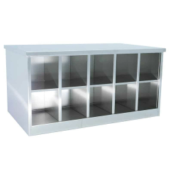 Banc de passage inox | Banc de passage de zone inox 2x10 casiers | X-7013-441_1