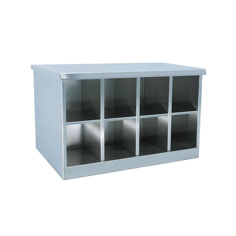 Banc de passage inox | Banc de passage de zone inox 2 x 8 casiers | X-7016-441_1