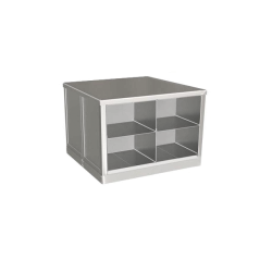 Banc de passage inox | Banc de passage de zone inox 2 x 4 casiers | X-7018-441_1