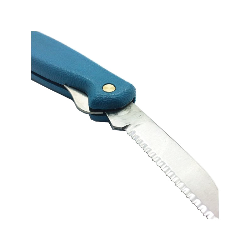 Accessoires détectables | Couteau de poche détectable lame inox dentelée | BST-F55SDB