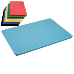 Couteau détectable | Planche à découper plastique PEHD 34 x 24 cm épaisseur 10 mm 7 couleurs | COT-1524350