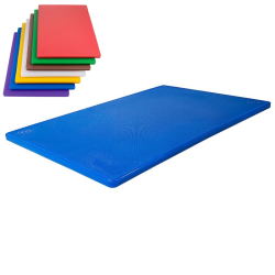 Couteau détectable | Planche à découper plastique PEHD 53 x 32 cm épaisseur 25 mm 7 couleurs | COT-1524530