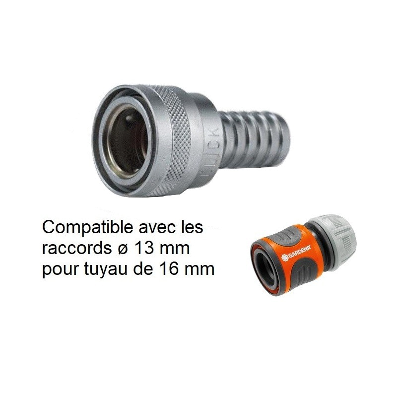 Raccord rapide d'arrosage laiton  | Raccord rapide arrosage laiton chromé NITO 5950CA3 - 1/2" x embout 5/8" | NIT-5950CA3