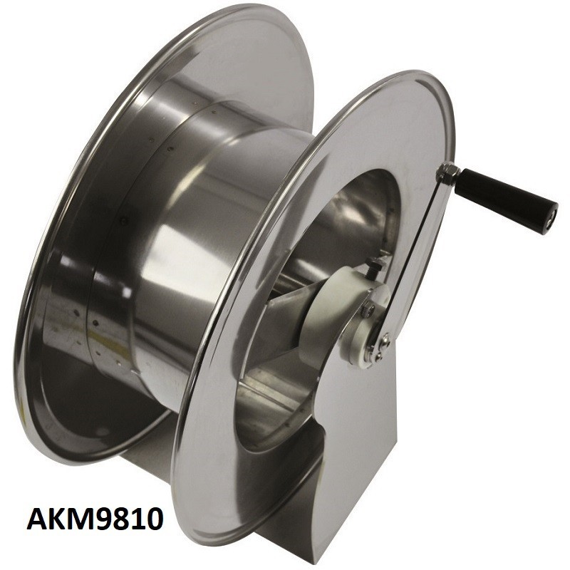 Enrouleur manuel inox RAMEX | Enrouleur manuel inox pour tuyau 3/8" 35m ou 1/2" 25m - 200 bar - RAMEX | AKM9810_1