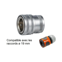 Raccord rapide d'arrosage laiton  | Raccord rapide arrosage laiton chromé NITO 69500A3 laiton chromé 3/4" BPS femelle | NIT-6...