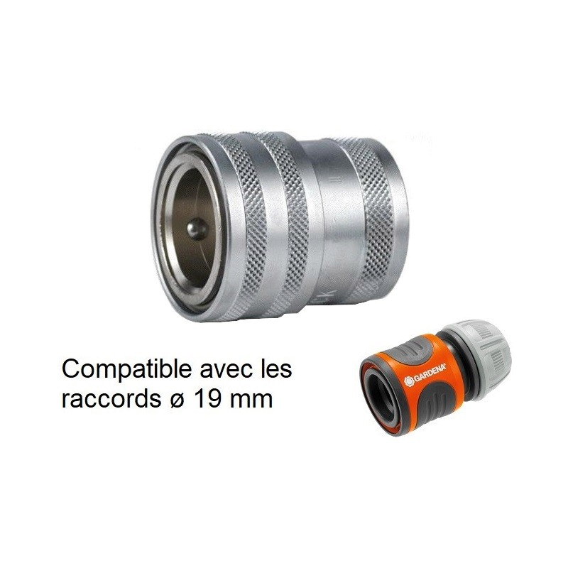 Raccord rapide d'arrosage laiton  | Raccord rapide arrosage laiton chromé NITO 69500A3 laiton chromé 3/4" BPS femelle | NIT-6...