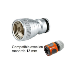 Raccord rapide d'arrosage laiton  | Adaptateur rapide laiton chromé NITO 59610A3 - 1/2" x 1/2" BPS femelle | NIT-59610A3
