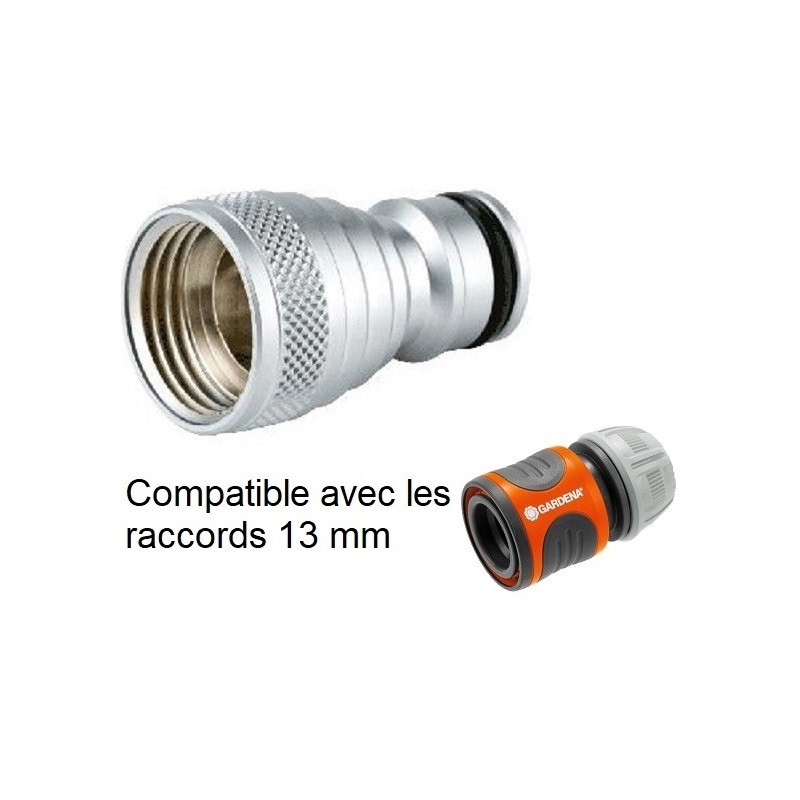 Raccord rapide d'arrosage laiton  | Adaptateur rapide laiton chromé NITO 59610A3 - 1/2" x 1/2" BPS femelle | NIT-59610A3