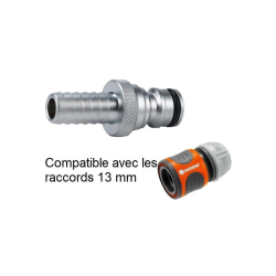 Raccord rapide d'arrosage laiton  | Adaptateur rapide laiton chromé NITO 59600A3 - 1/2" x embout 1/2" | NIT-59600A3