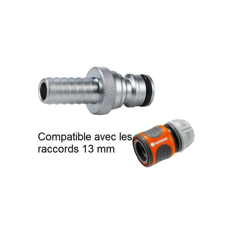 Raccord rapide d'arrosage laiton  | Adaptateur rapide laiton chromé NITO 59600A3 - 1/2" x embout 1/2" | NIT-59600A3