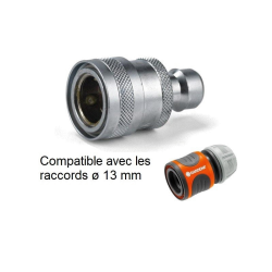 Raccord rapide d'arrosage laiton  | Coupleur rapide laiton chromé NITO 59820A3 femelle 1/2” X mâle 1/2” | NIT-59820A3