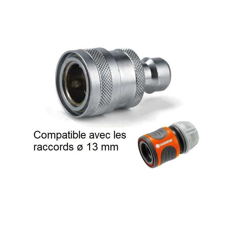 Raccord rapide d'arrosage laiton  | Coupleur rapide laiton chromé NITO 59820A3 femelle 1/2” X mâle 1/2” | NIT-59820A3