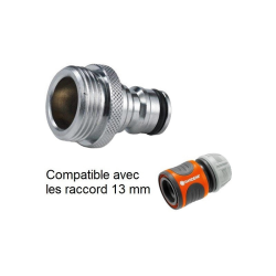 Raccord rapide d'arrosage laiton  | Adaptateur rapide laiton chromé NITO 5964AA3 - 1/2" mâle x 3/4" BSP mâle | NIT-5964AA3