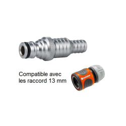 Raccord rapide d'arrosage laiton  | Adaptateur rapide laiton chromé NITO 5960AA3 - 1/2" mâle x embout 3/4" + 1/2" | NIT-5960AA3