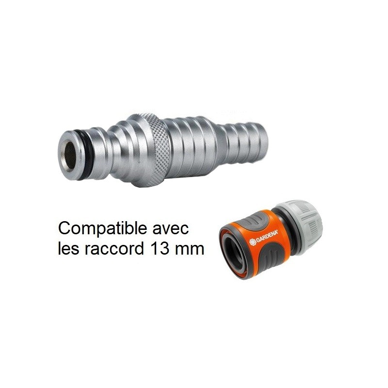 Raccord rapide d'arrosage laiton  | Adaptateur rapide laiton chromé NITO 5960AA3 - 1/2" mâle x embout 3/4" + 1/2" | NIT-5960AA3