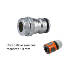 Raccord rapide d'arrosage laiton  | Adaptateur rapide laiton chromé NITO 69640A3 - 3/4" x 3/4" BPS mâle | NIT-69640A3
