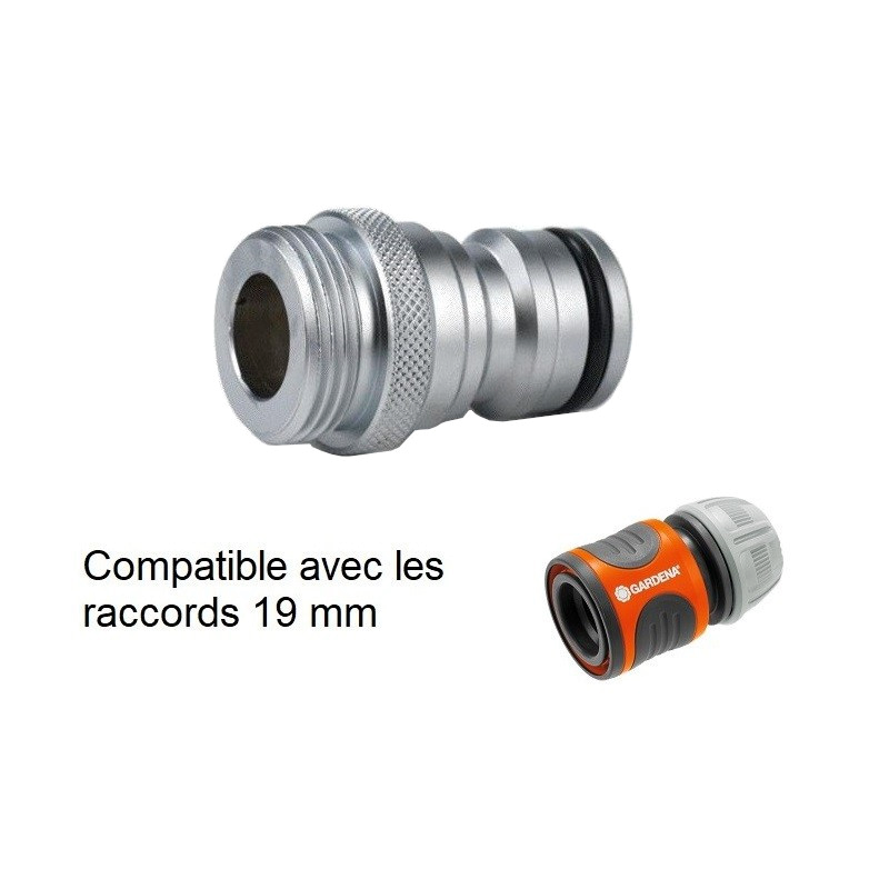 Raccord rapide d'arrosage laiton  | Adaptateur rapide laiton chromé NITO 69640A3 - 3/4" x 3/4" BPS mâle | NIT-69640A3