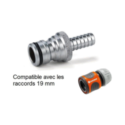 Raccord rapide d'arrosage laiton  | Adaptateur rapide laiton chromé NITO 6960BA3 - 3/4" x embout 1/2" | NIT-6960BA3